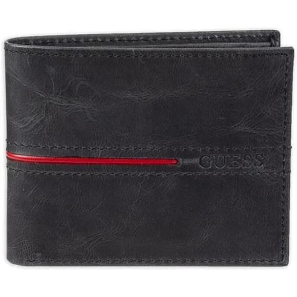 Boutique Other - New Men's Leather Slim Bifold Wallet Black